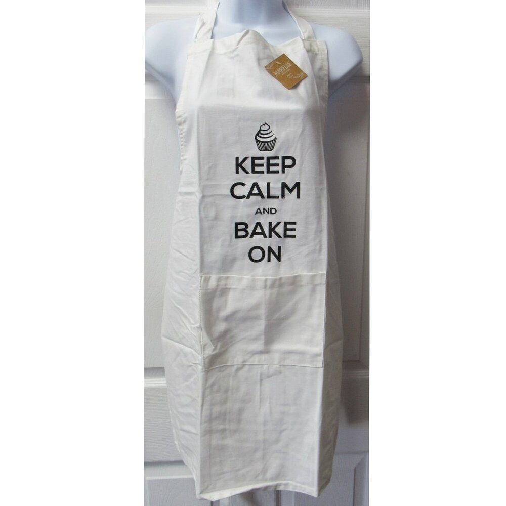 Inspirational Kitchen Apron Grilling Baking Cooking Keep Calm & Bake On
